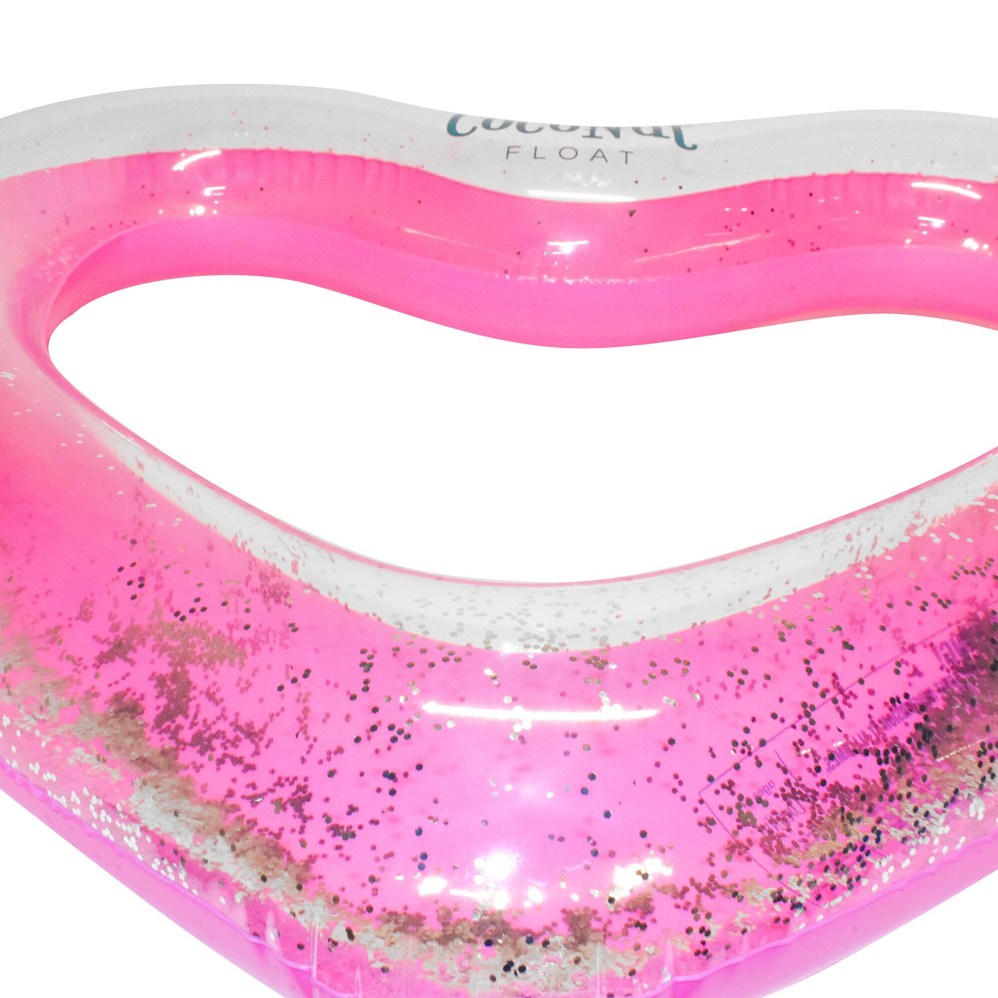 CocoNut Float 4ft. Pink Glitter Heart Pool Float